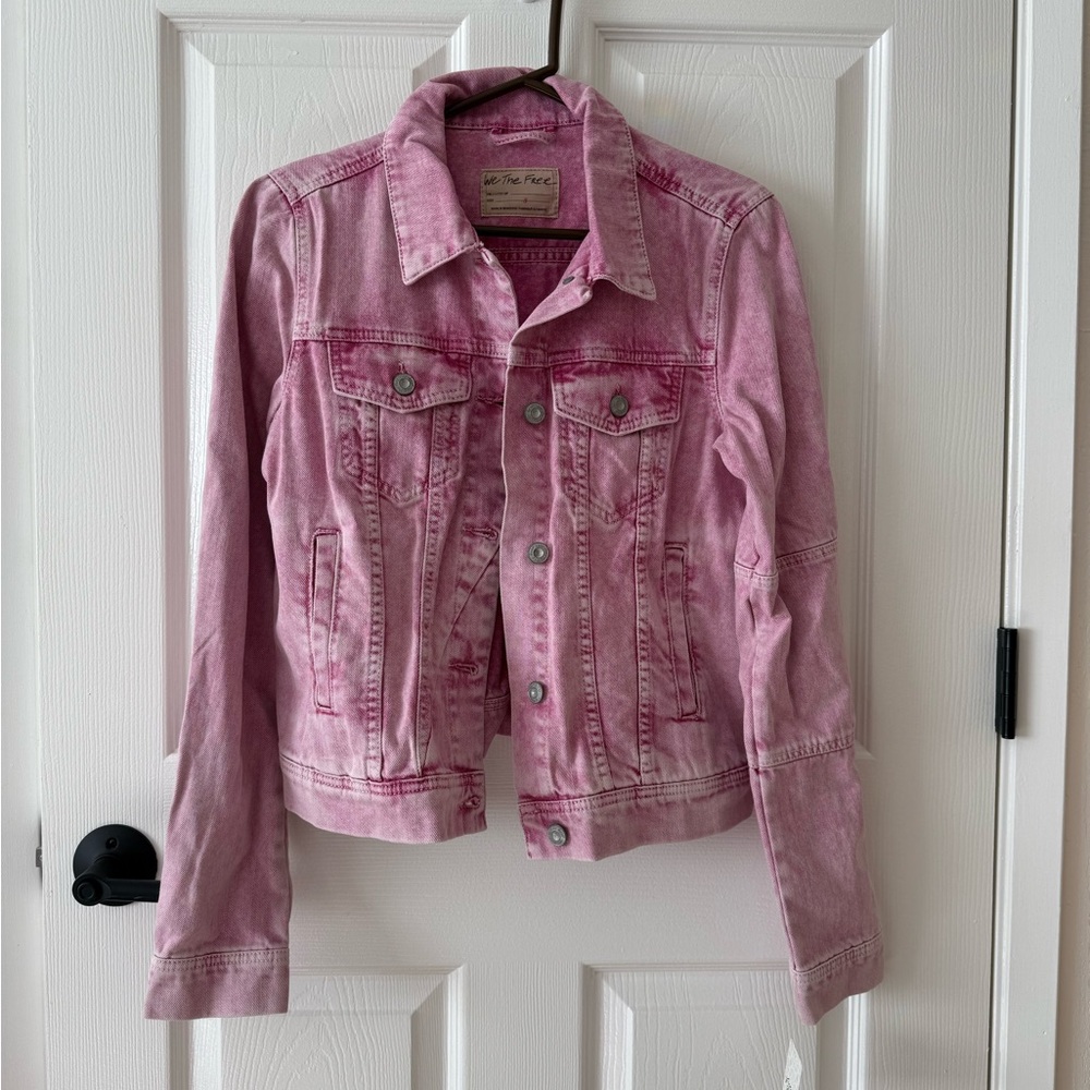Free People x We The Free Rumors denim jacket in pink - Picture 2 of 7